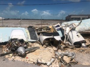 Hurricane Dorian destruction in the Bahamas. 