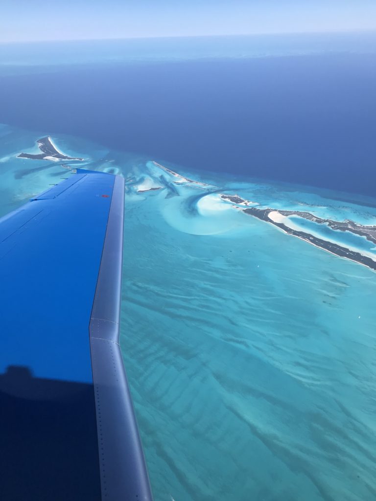 PlaneSense PC-24 flying over the Bahamas. 