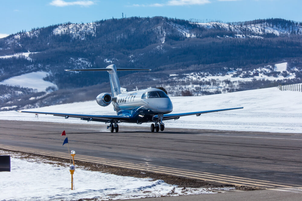 PlaneSense PC-24 in Steamboat Spring, CO.