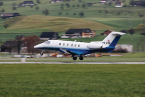 Pilatus PC-24 departs Stans, Switzerland for the United States
