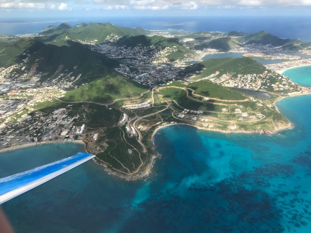 PlaneSense PC-24 flying over St. Maarten. 