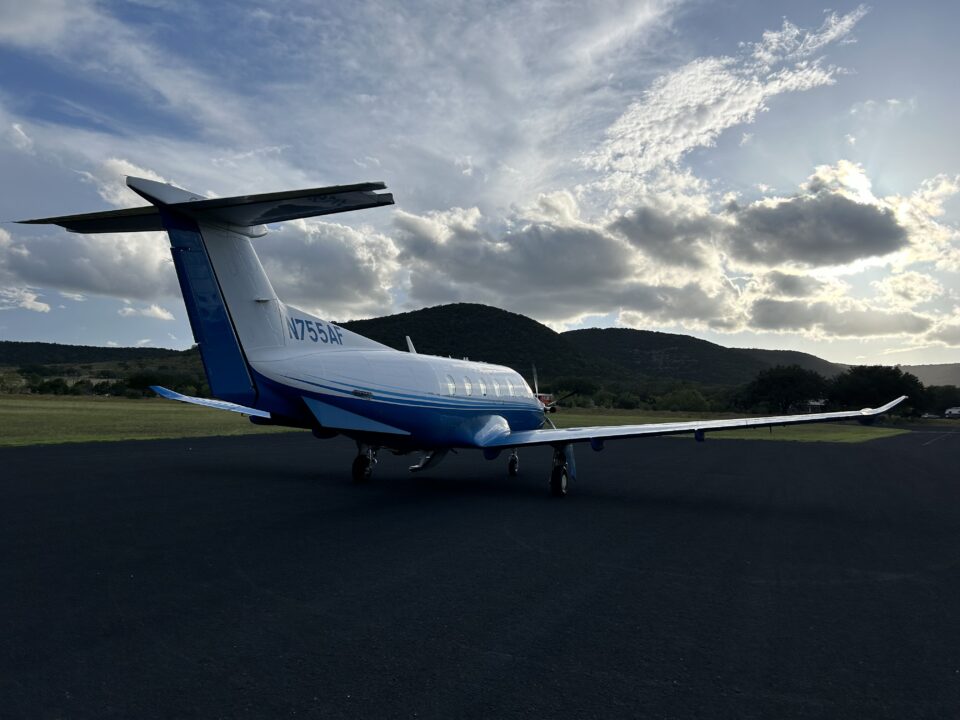 PlaneSense PC-12 at Joseph Sandberg Real County Airport in Leakey TX